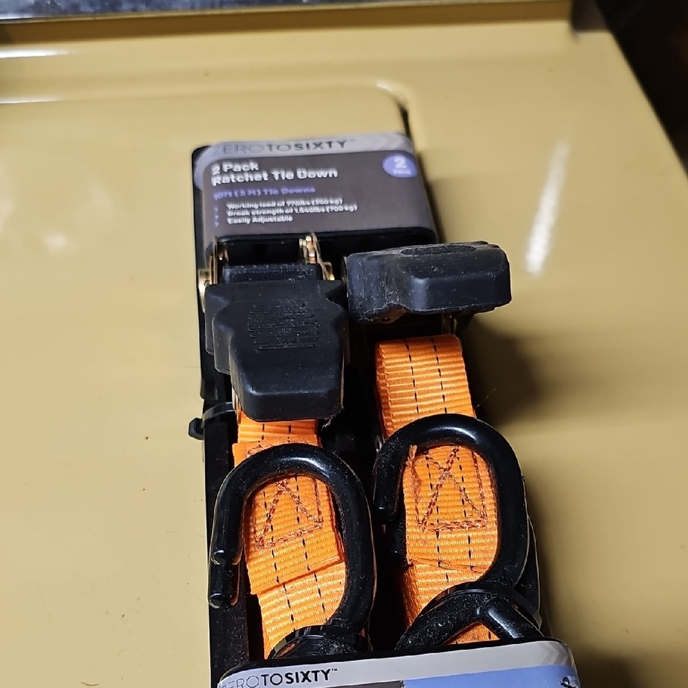Orange Ratchet Tie Down Straps